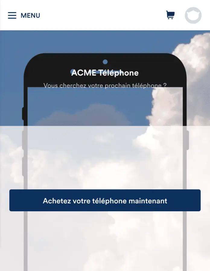 Application de vente de téléphones