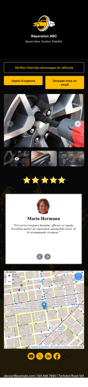 Application d'estimation des dommages de voiture