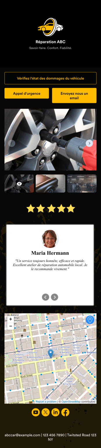 Application d'estimation des dommages de voiture Template