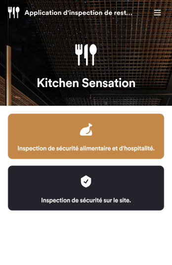 Application d'inspection de restaurant