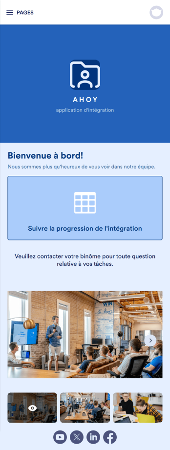 Application d'intégration des employés Template