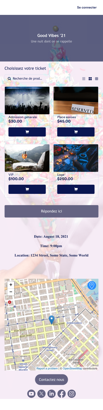 Application d'invitation de fête Template