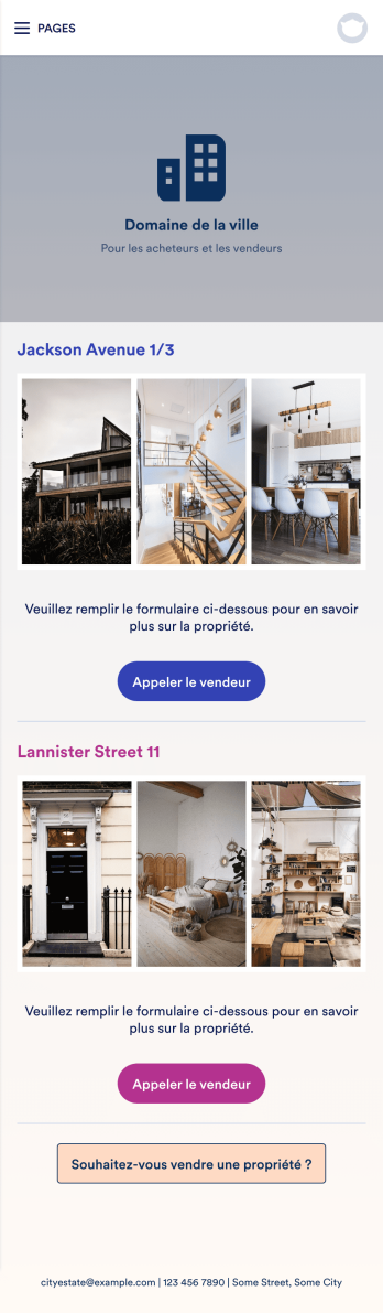 Application immobilière Template