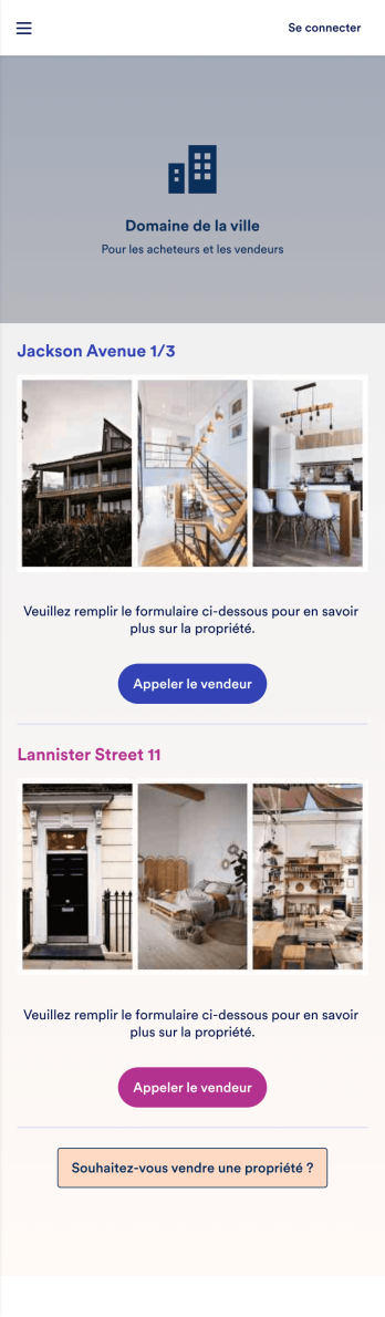 Application immobilière Template