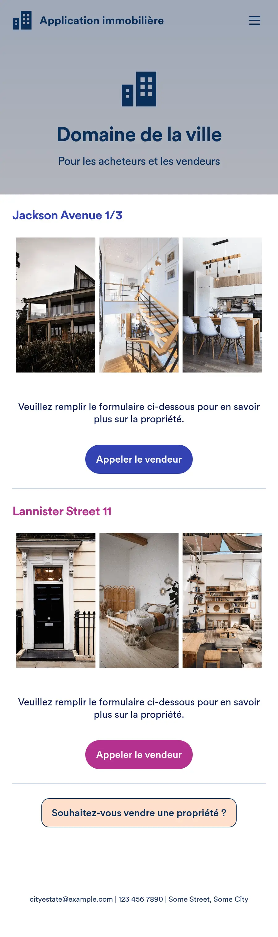 Application immobilière Modèle | Jotform