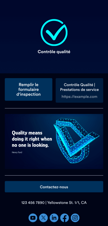 Application mobile d'inspection Template