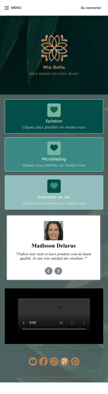 Application Studio de Beauté
