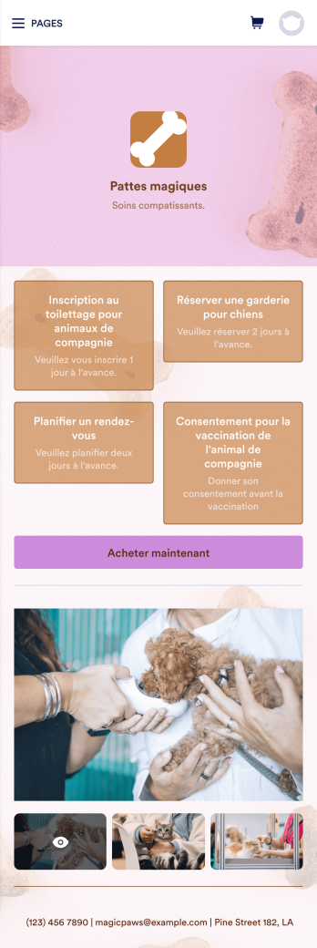 Application vétérinaire Template