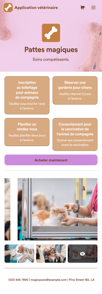 Application vétérinaire