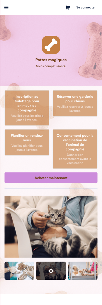 Application vétérinaire Template