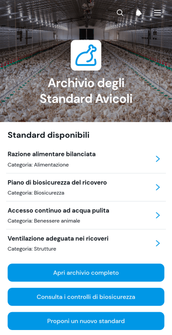 Applicazione Archivio delle Norme Avicole