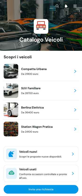 Applicazione Catalogo Vendita Veicoli