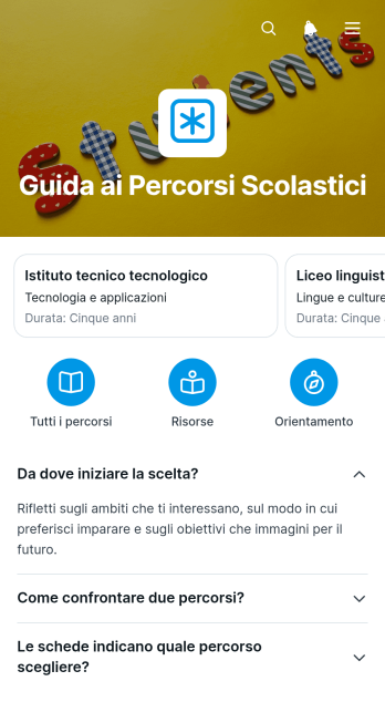 Applicazione di Orientamento ai Percorsi Scolastici