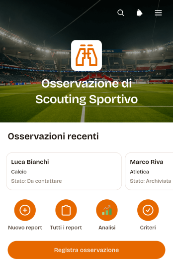 Applicazione di Osservazione per la Ricerca di Talenti Sportivi