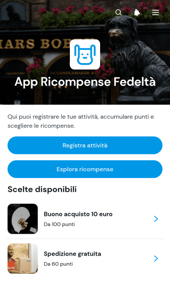 Applicazione di Premi Fedeltà per Clienti