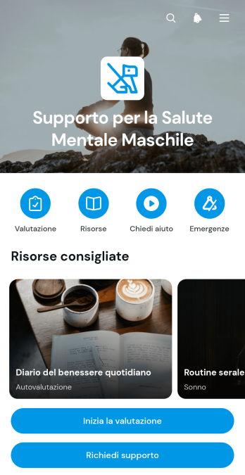 Applicazione di Supporto per la Salute Mentale Maschile