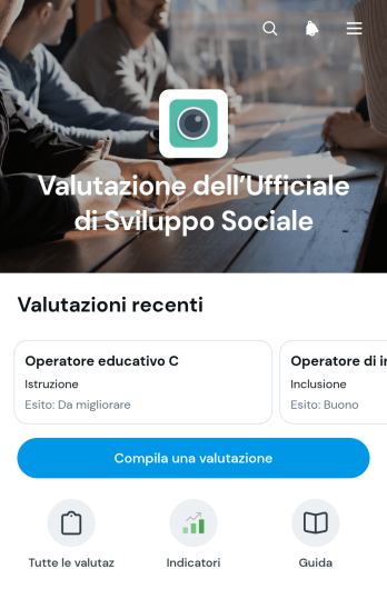 Applicazione di Valutazione per Responsabili dello Sviluppo Sociale