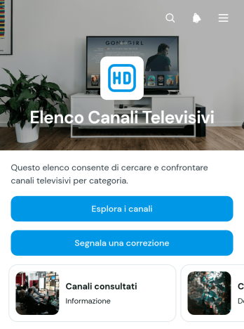 Applicazione Elenco dei Canali Televisivi