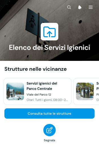 Applicazione Elenco dei Servizi Igienici