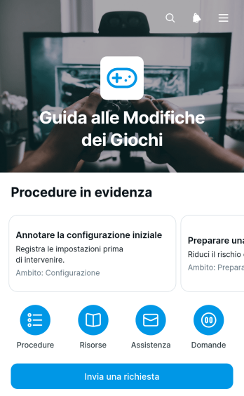 Applicazione Guida alla Modifica dei Giochi