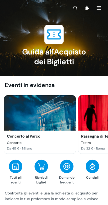 Applicazione Guida all’Acquisto di Biglietti
