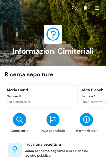 Applicazione Informativa Cimiteriale