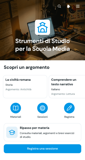 Applicazione Kit di Studio per la Scuola Media