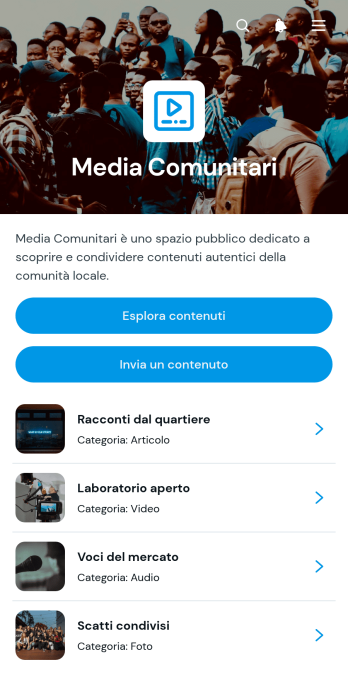 Applicazione Multimediale di Comunità