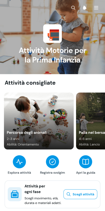 Applicazione per Attività Motorie nella Prima Infanzia
