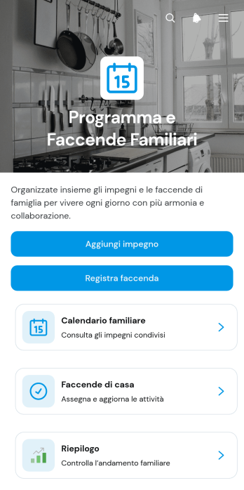 Applicazione per Calendario Familiare e Faccende Domestiche