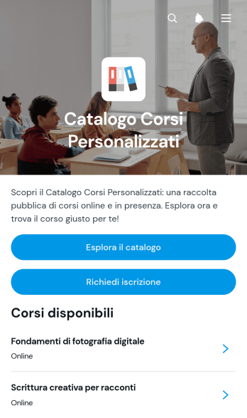 Applicazione per Catalogo di Corsi Personalizzato