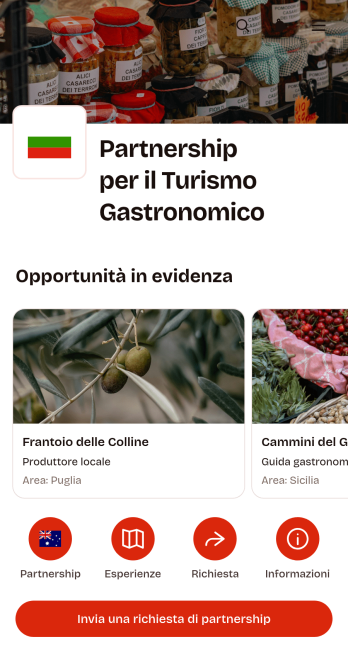 Applicazione per Collaborazioni nel Turismo Gastronomico