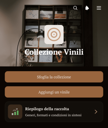 Applicazione per Collezione di Vinili