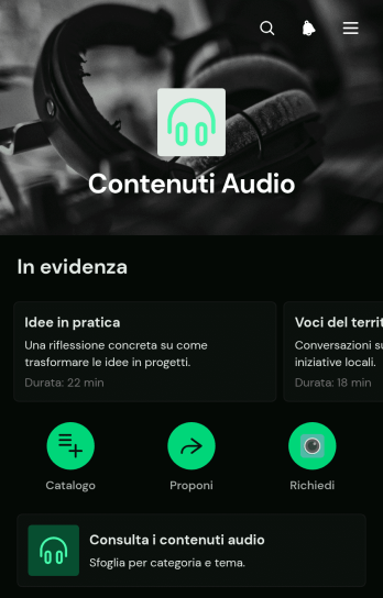 Applicazione per Contenuti Audio