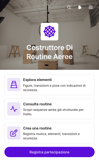 Applicazione per Creare Routine Aeree