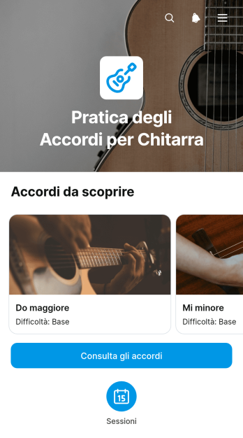 Applicazione per Esercitarsi con gli Accordi di Chitarra