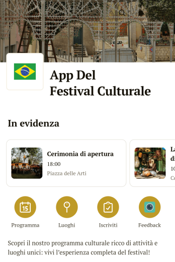Applicazione per Festival Culturale
