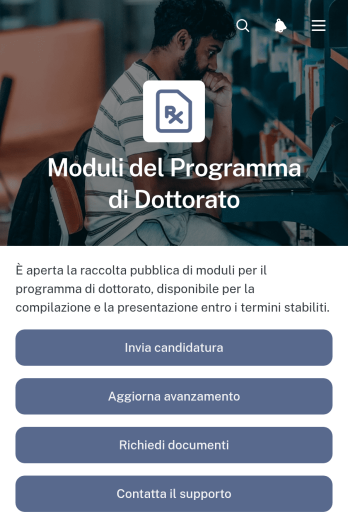 Applicazione per i Moduli del Programma di Dottorato