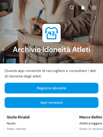 Applicazione per i Registri di Idoneità degli Atleti