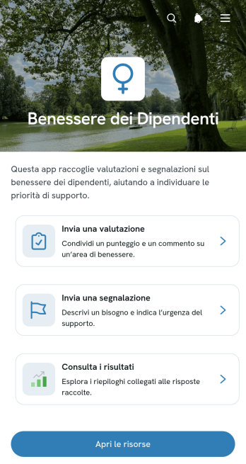 Applicazione per il Benessere dei Dipendenti