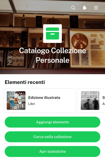 Applicazione per il Catalogo della Collezione Personale