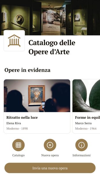 Applicazione per il Catalogo delle Opere d'Arte del Museo
