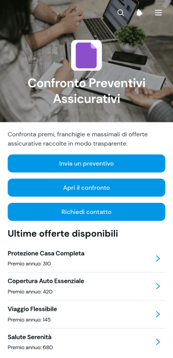 Applicazione per il Confronto di Preventivi Assicurativi