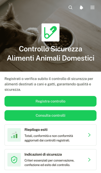 Applicazione per il Controllo della Sicurezza degli Alimenti per Animali Domestici
