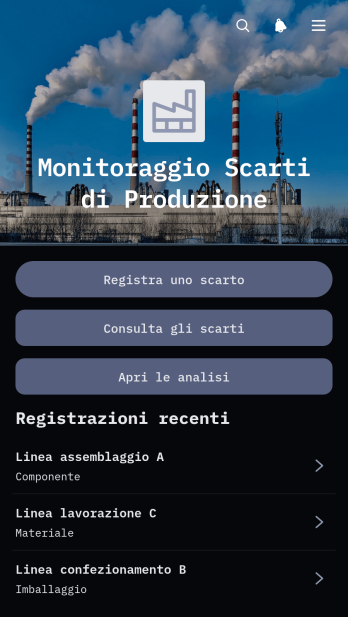 Applicazione per il Monitoraggio degli Scarti di Produzione