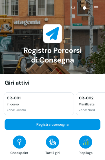 Applicazione per il Monitoraggio dei Giri di Consegna