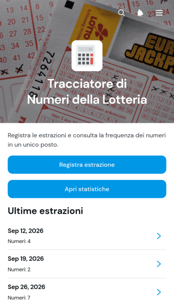 Applicazione per il Monitoraggio dei Numeri della Lotteria