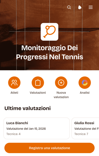 Applicazione per il Monitoraggio dei Progressi nel Tennis
