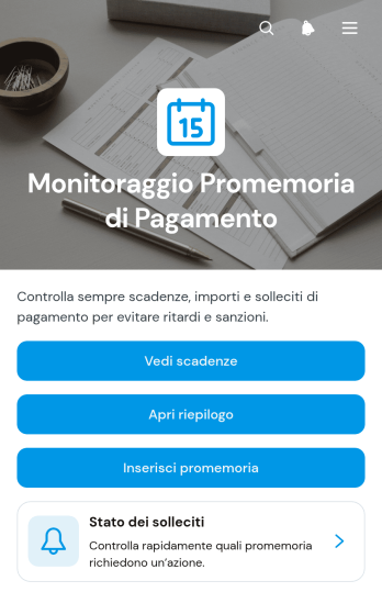 Applicazione per il Monitoraggio dei Promemoria di Pagamento
