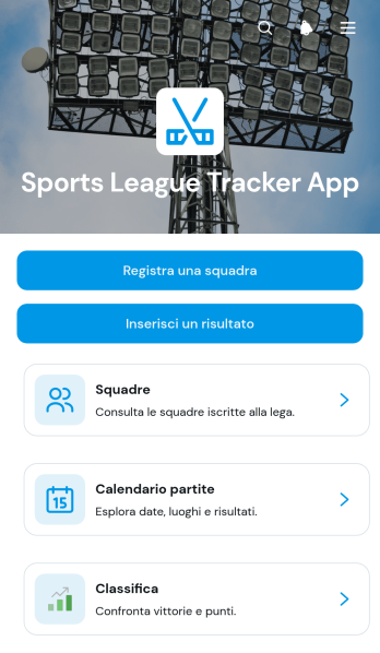 Applicazione per il Monitoraggio del Campionato Sportivo